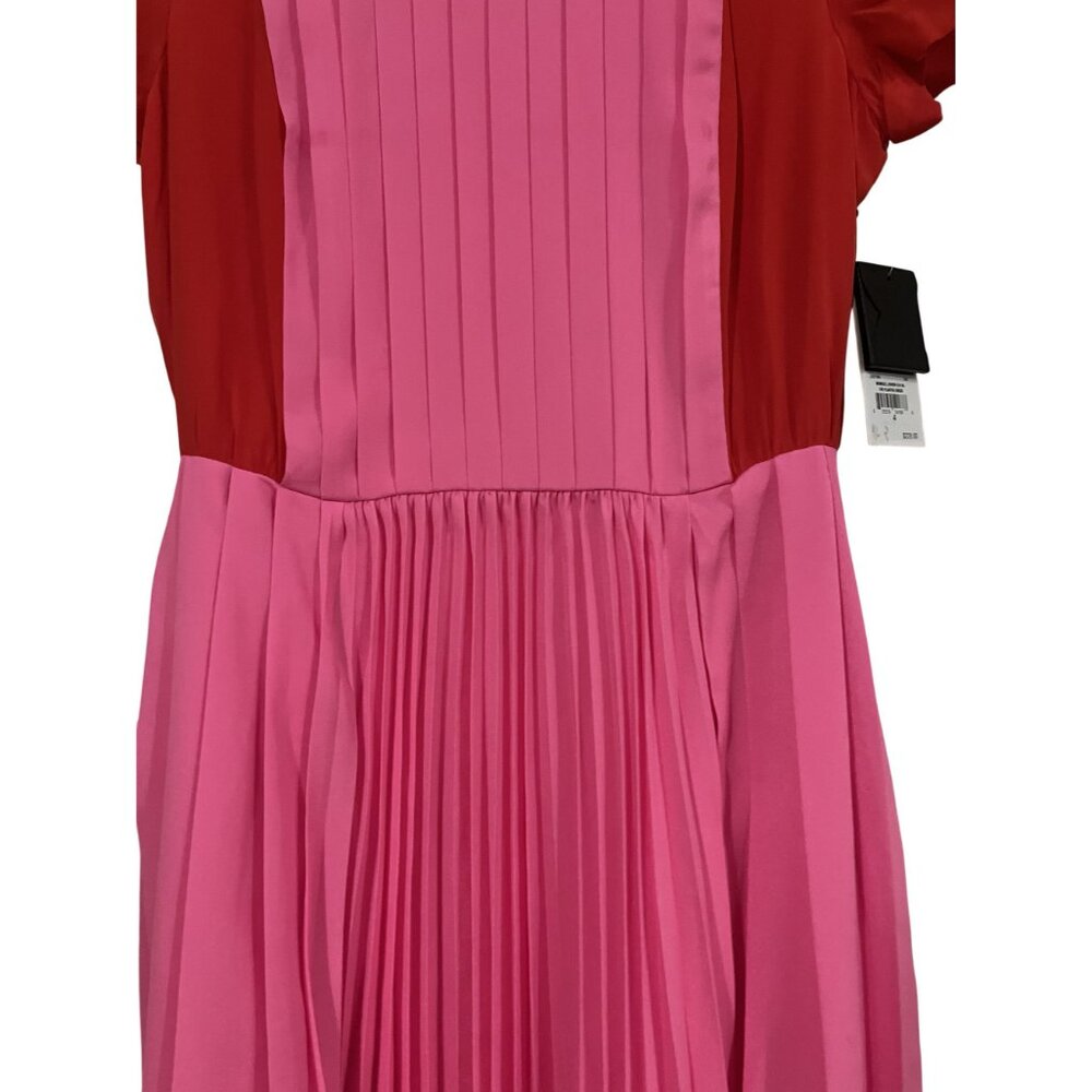NWT Juicy Couture Pleated Pink Red Dress 4 - Picture 5 of 8